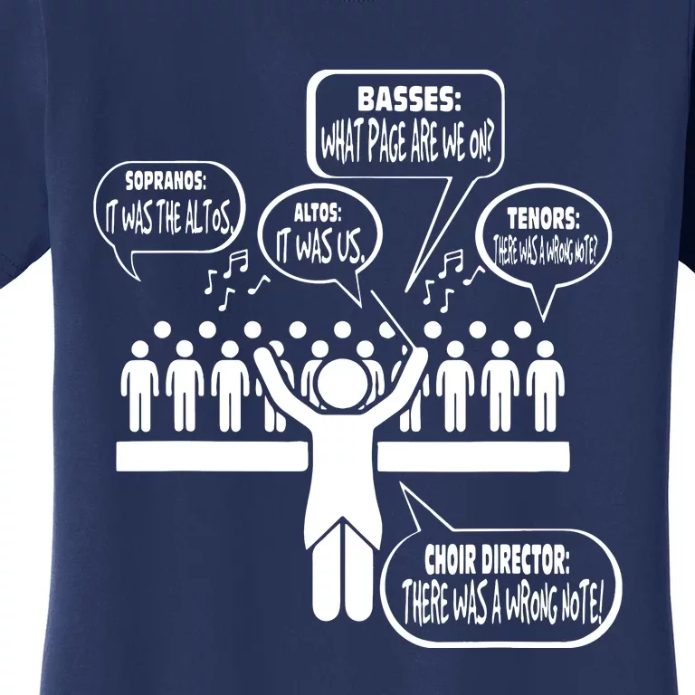 Music Choir Singing Members Sayings Funny Christmas Gift Women's T-Shirt