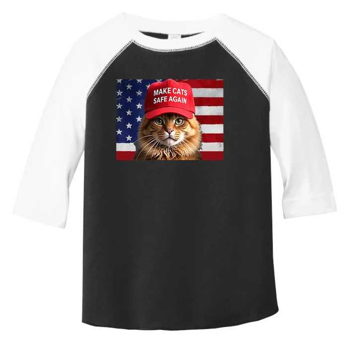 Make Cats Safe Again Red Hat 2024 Debate Funny Toddler Fine Jersey T-Shirt