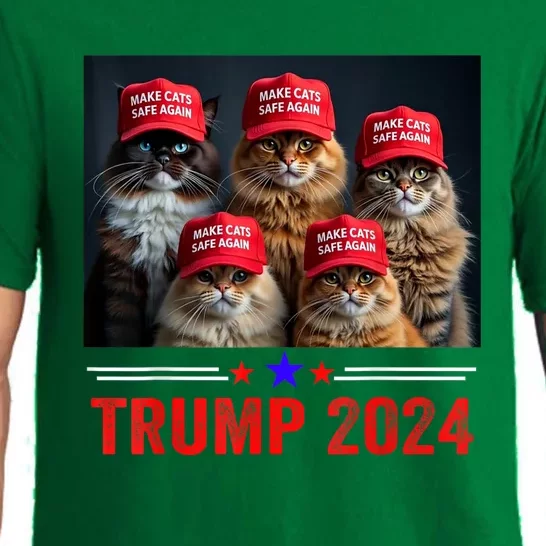 Make Cats Safe Again Trump 2024 Pajama Set