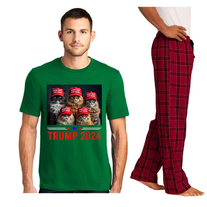 Make Cats Safe Again Trump 2024 Pajama Set