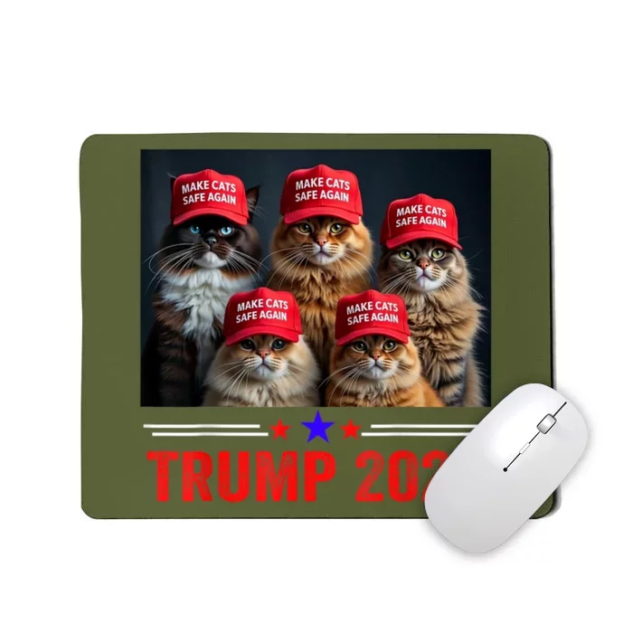 Make Cats Safe Again Trump 2024 Mousepad