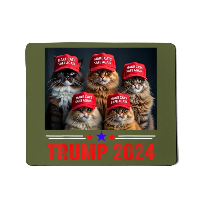 Make Cats Safe Again Trump 2024 Mousepad