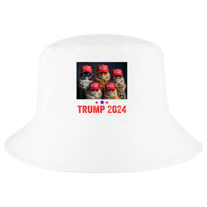 Make Cats Safe Again Trump 2024 Cool Comfort Performance Bucket Hat