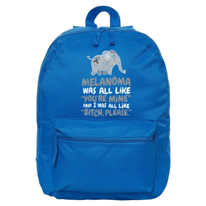 Melanoma Cancer Survivor Quote Funny Bitch Please Elephant Cool Gift 16 in Basic Backpack