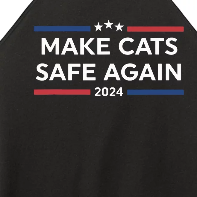 Make Cats Safe Again Funny 2024 Presidential Election Women’s Perfect Tri Rocker Tank