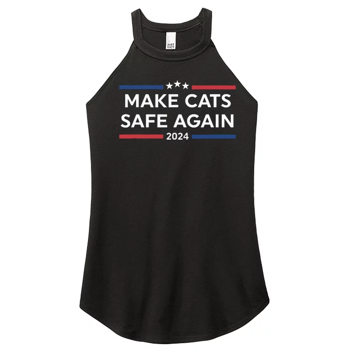 Make Cats Safe Again Funny 2024 Presidential Election Women’s Perfect Tri Rocker Tank