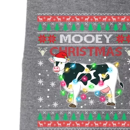 Mooey Christmas Santa Heifers Cow Farmers Ugly Xmas Sweater Funny Gift Doggie 3-End Fleece Hoodie