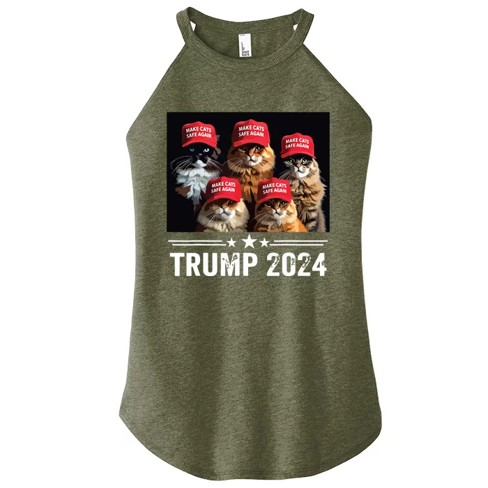 Make Cats Safe Again Women’s Perfect Tri Rocker Tank