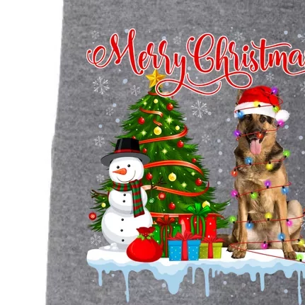 Merry Christmas Santa Ger Shepherd Dog Lover Xmas Pajama Gift Doggie 3-End Fleece Hoodie