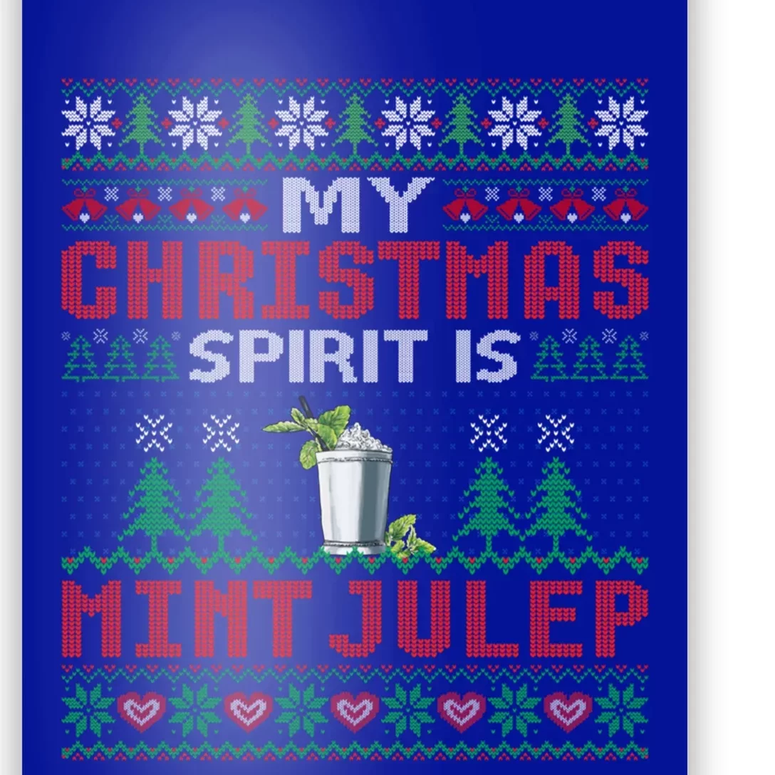 My Christmas Spirit Is Mint Julep Funny Cocktail Christmas Cute Gift Poster