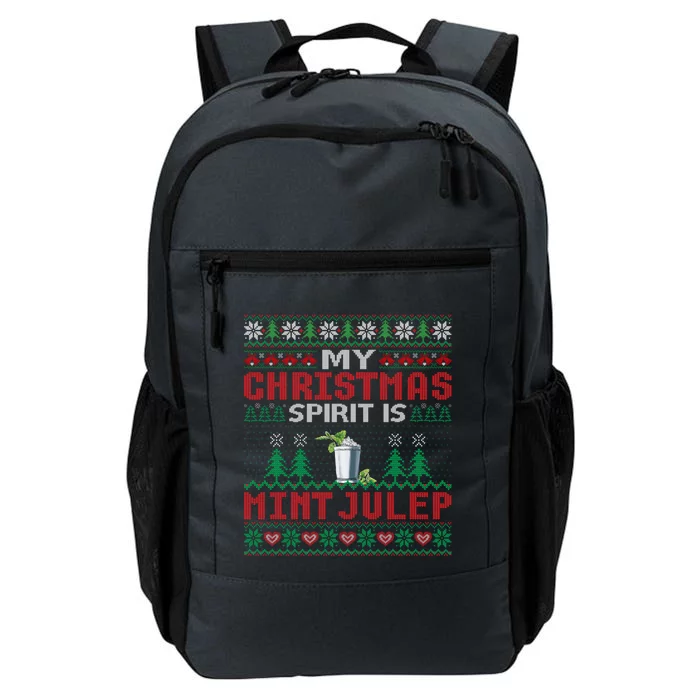 My Christmas Spirit Is Mint Julep Funny Cocktail Christmas Cute Gift Daily Commute Backpack