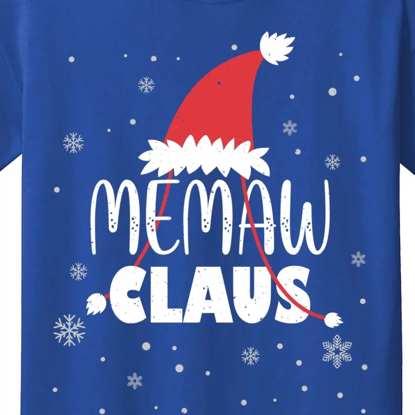 Memaw Claus Santa Hat Grandma Xmas Granny Gift Kids T-Shirt