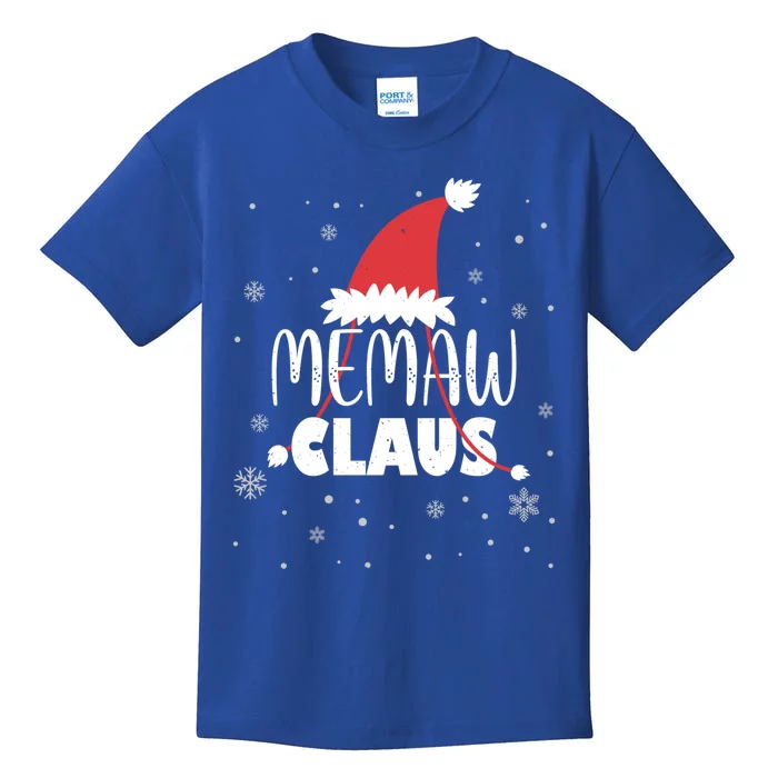 Memaw Claus Santa Hat Grandma Xmas Granny Gift Kids T-Shirt