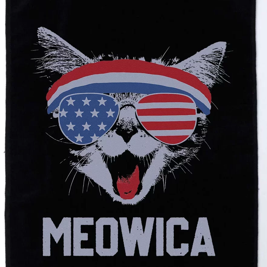 MEOWICA Cat Sunglasses Merica Cat American Flag 4th July Platinum Collection Golf Towel