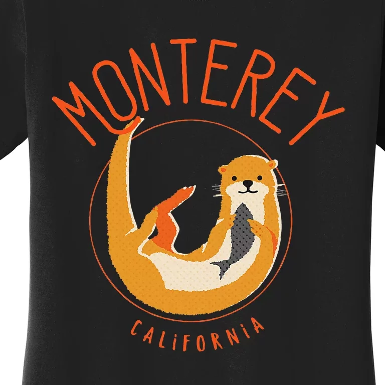 Monterey California Sea Otter Design Women's T-Shirt