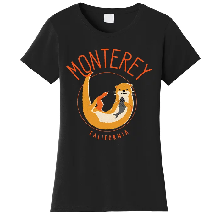 Monterey California Sea Otter Design Women's T-Shirt