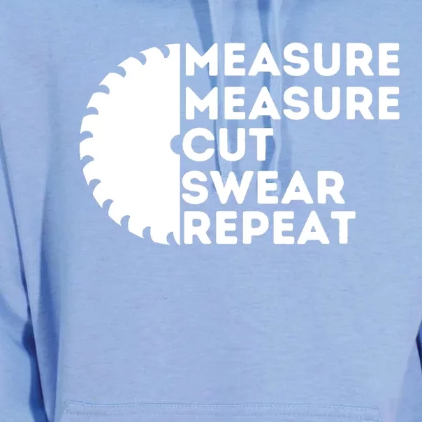 Measure Cut Swear Funny Carpenter & Woodworking Woodworker Unisex Surf Hoodie