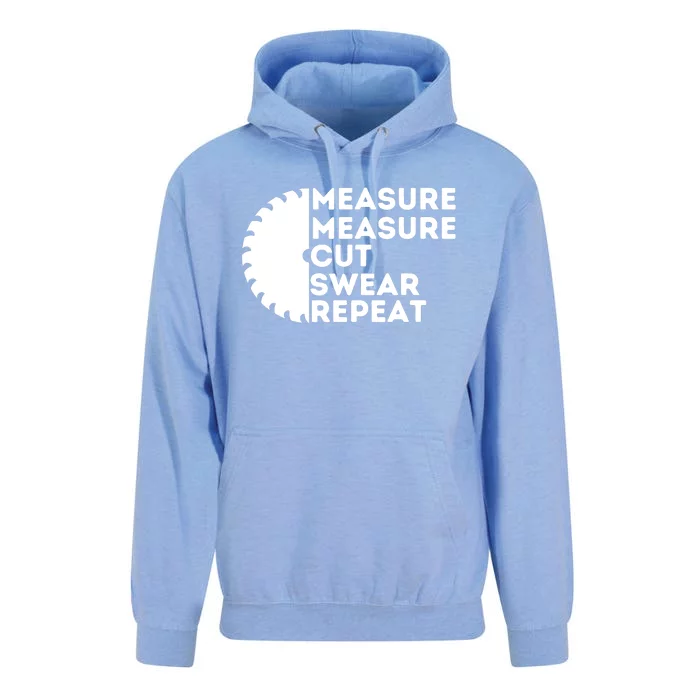 Measure Cut Swear Funny Carpenter & Woodworking Woodworker Unisex Surf Hoodie