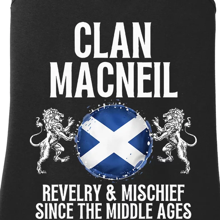 Macneil Clan Scottish Family Name Scotland Heraldry Ladies Essential Tank