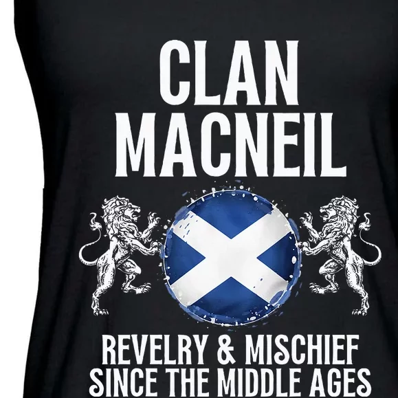 Macneil Clan Scottish Family Name Scotland Heraldry Ladies Essential Flowy Tank