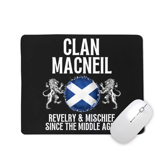 Macneil Clan Scottish Family Name Scotland Heraldry Mousepad