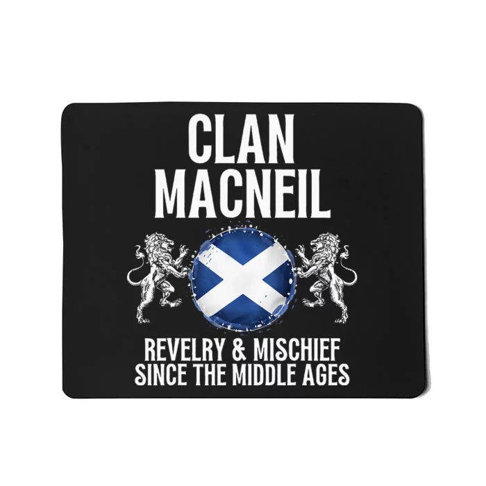 Macneil Clan Scottish Family Name Scotland Heraldry Mousepad