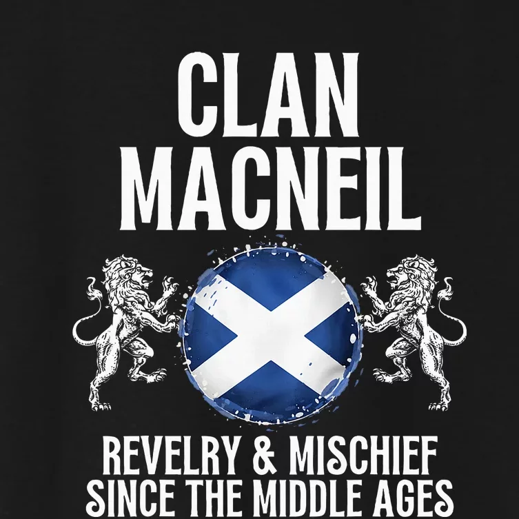 Macneil Clan Scottish Family Name Scotland Heraldry Women's Crop Top Tee