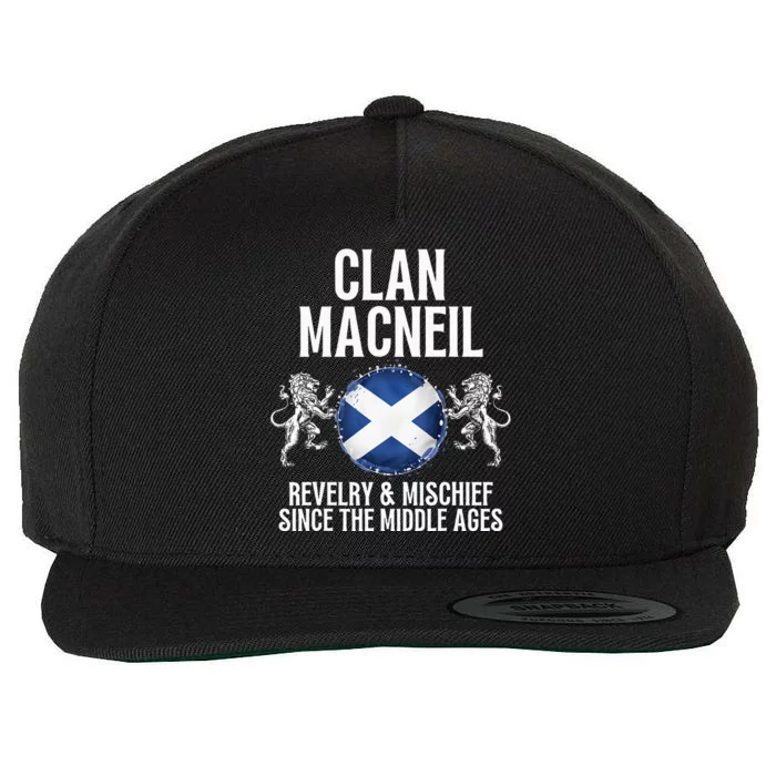 Macneil Clan Scottish Family Name Scotland Heraldry Wool Snapback Cap