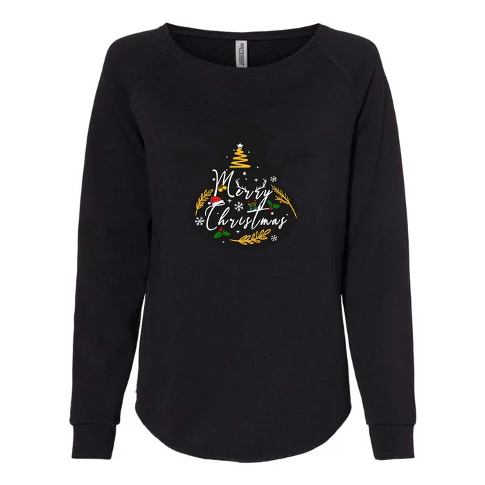 Merry Christmas | Snowman Womens California Wash Sweatshirt