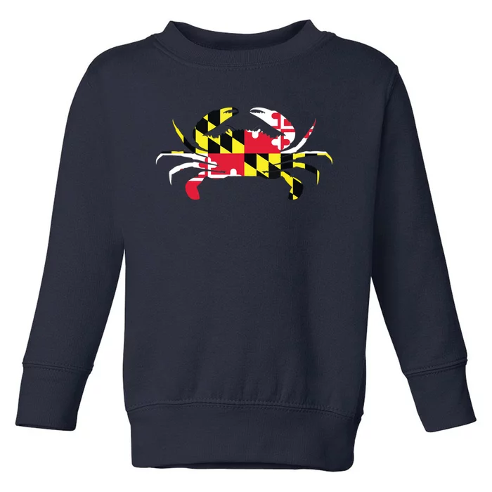 Maryland Crab State Pride Flag Toddler Sweatshirt