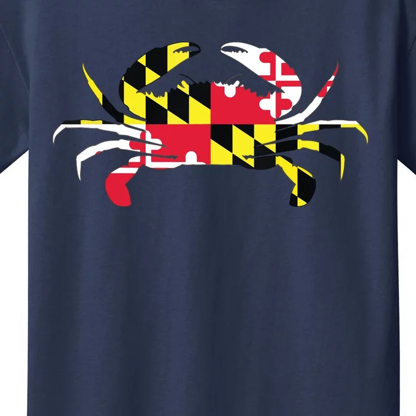 Maryland Crab State Pride Flag Kids T-Shirt