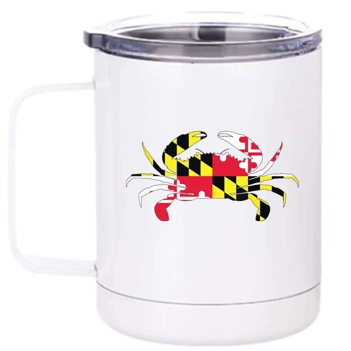 Maryland Crab State Pride Flag Front & Back 12oz Stainless Steel Tumbler Cup