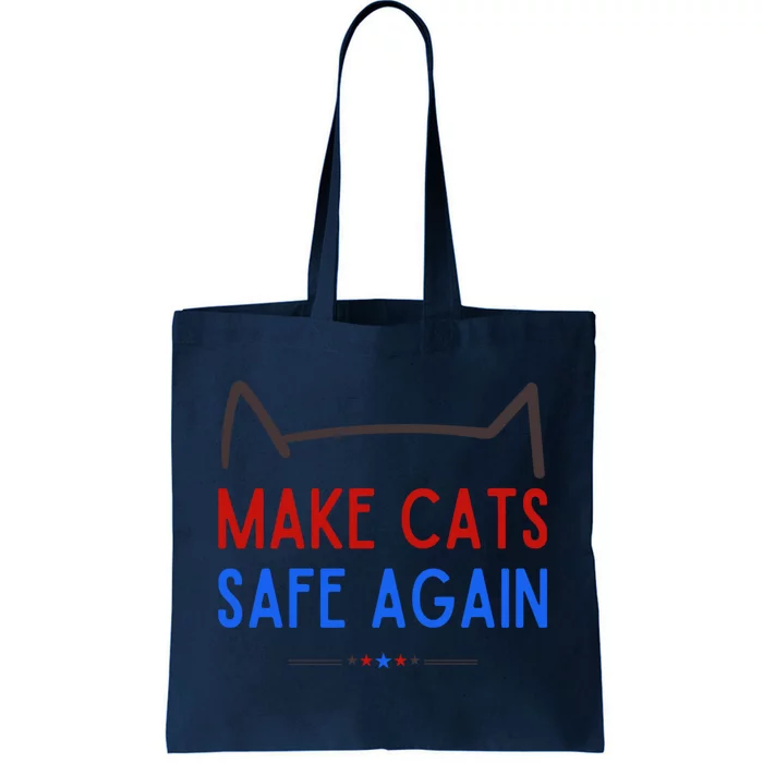 Make Cats Safe Again – Funny Cat Safety Awareness Tote Bag