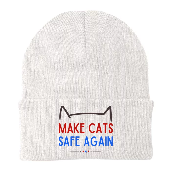 Make Cats Safe Again – Funny Cat Safety Awareness Knit Cap Winter Beanie