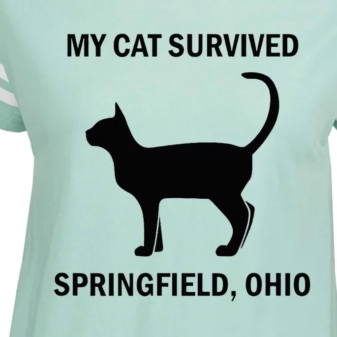 My Cat Survived Springfield Ohio Enza Ladies Jersey Football T-Shirt