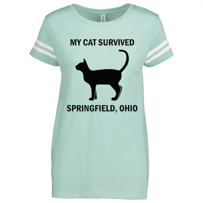 My Cat Survived Springfield Ohio Enza Ladies Jersey Football T-Shirt