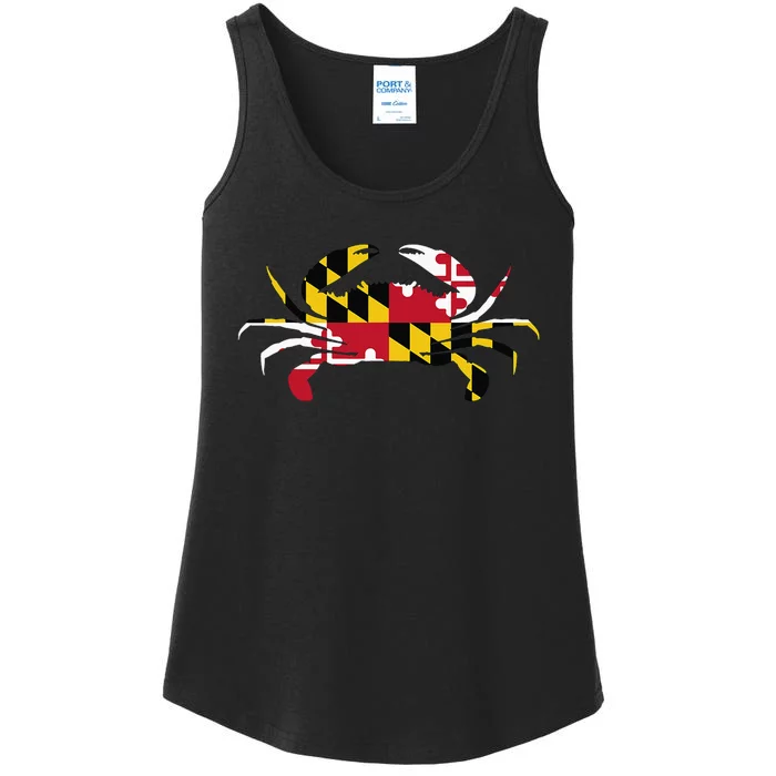 Maryland Crab State Pride Flag Ladies Essential Tank