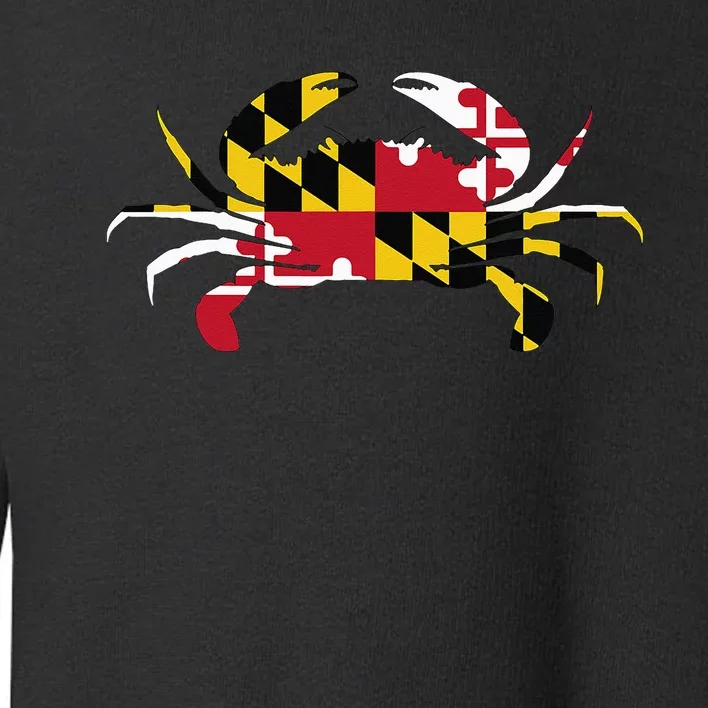 Maryland Crab State Pride Flag Toddler Sweatshirt