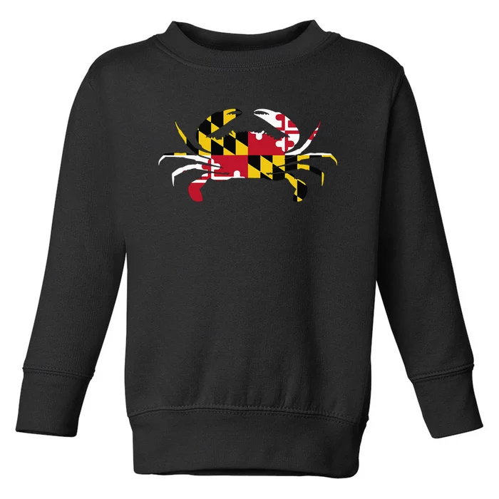 Maryland Crab State Pride Flag Toddler Sweatshirt