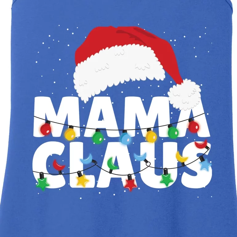 Mama Claus Santa Hat Christmas Celebration Cute Gift Ladies Essential Tank