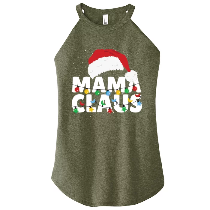 Mama Claus Santa Hat Christmas Celebration Cute Gift Women’s Perfect Tri Rocker Tank