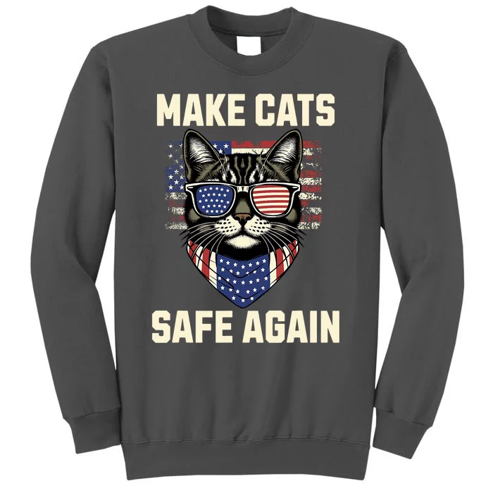 Make Cats Safe Again Vote Trump 2024 Tall Sweatshirt