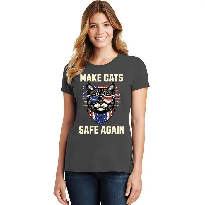 Make Cats Safe Again Vote Trump 2024 Women's T-Shirt