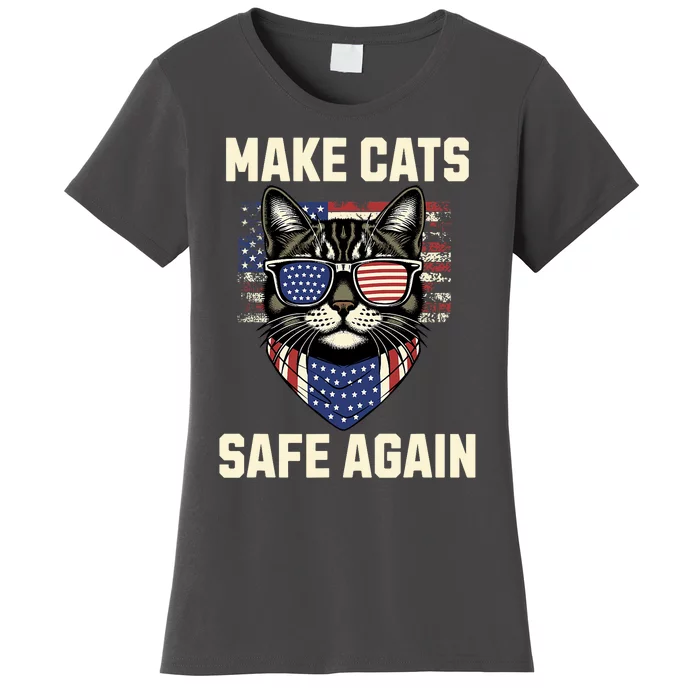 Make Cats Safe Again Vote Trump 2024 Women's T-Shirt