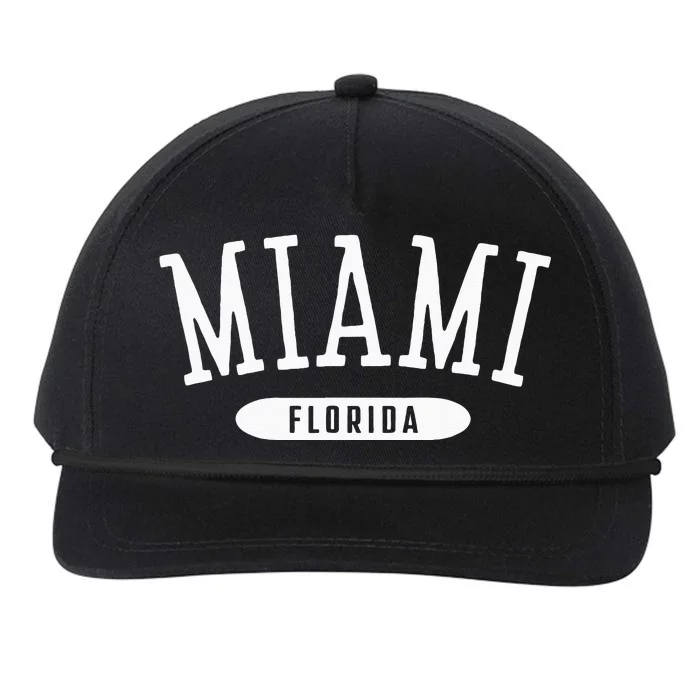 Miami Classic Style Miami Florida FL Snapback Five-Panel Rope Hat