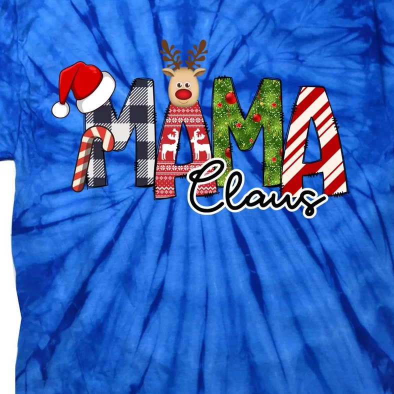 Mama Claus Santa Reindeer Christmas Family Matching Xmas Gift Tie-Dye T-Shirt