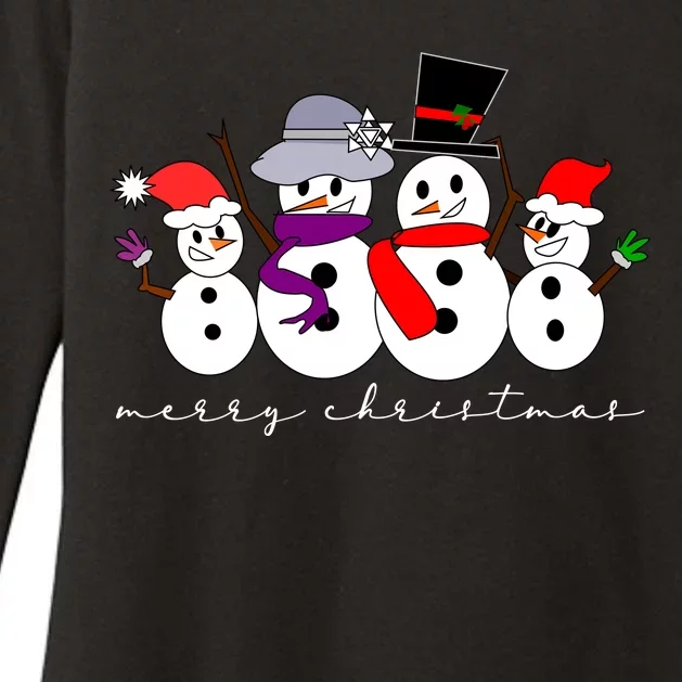 Merry Christmas Snowman Family And Friends Womens CVC Long Sleeve Shirt