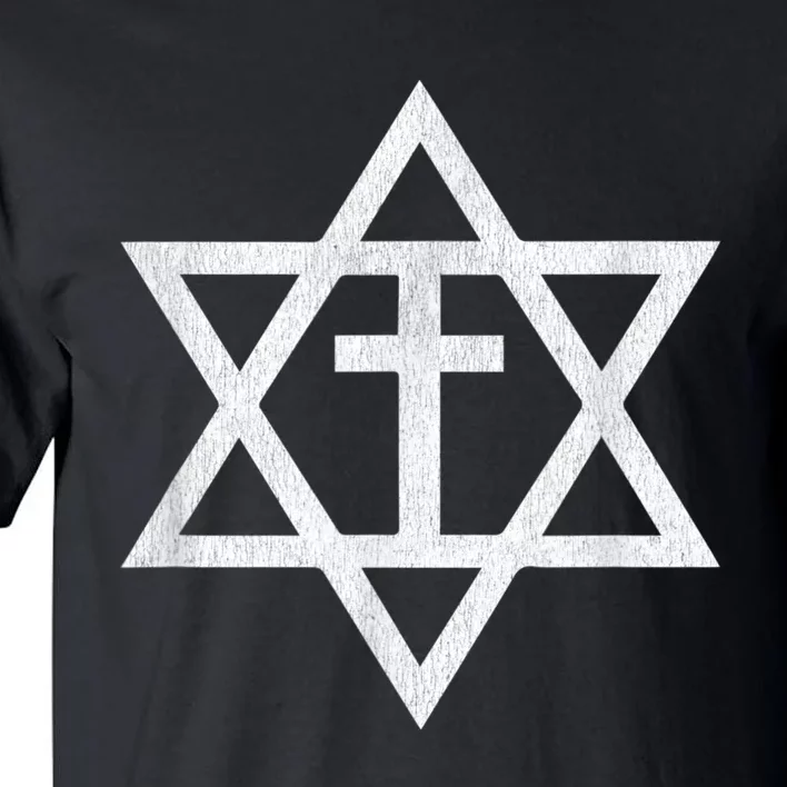 Messianic Cross Star Of David Tall T-Shirt