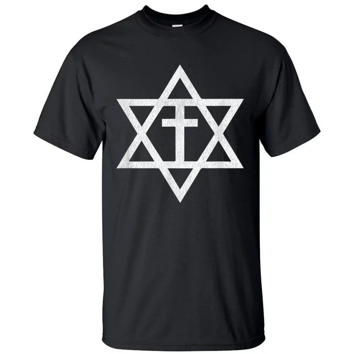 Messianic Cross Star Of David Tall T-Shirt