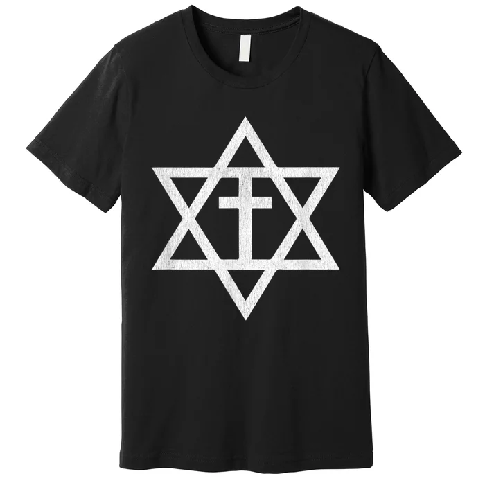 Messianic Cross Star Of David Premium T-Shirt